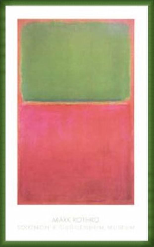 Amazon.co.jp: ポスター マーク ロスコ Green Red on Orange 額装品